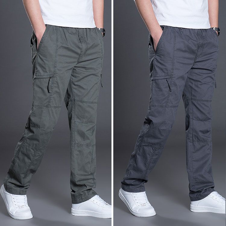 Mens Loose Multi-Pocket Cargo Pants