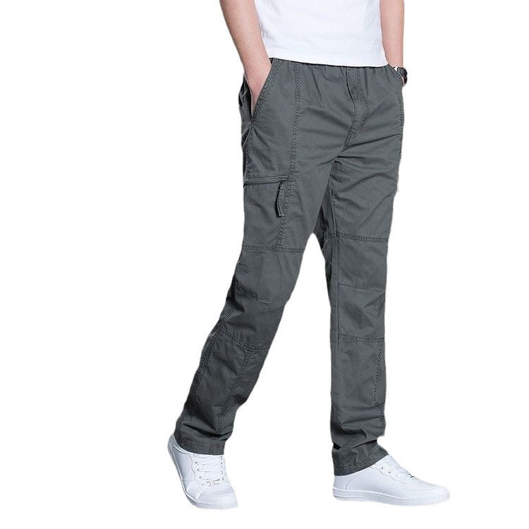 Mens Loose Multi-Pocket Cargo Pants