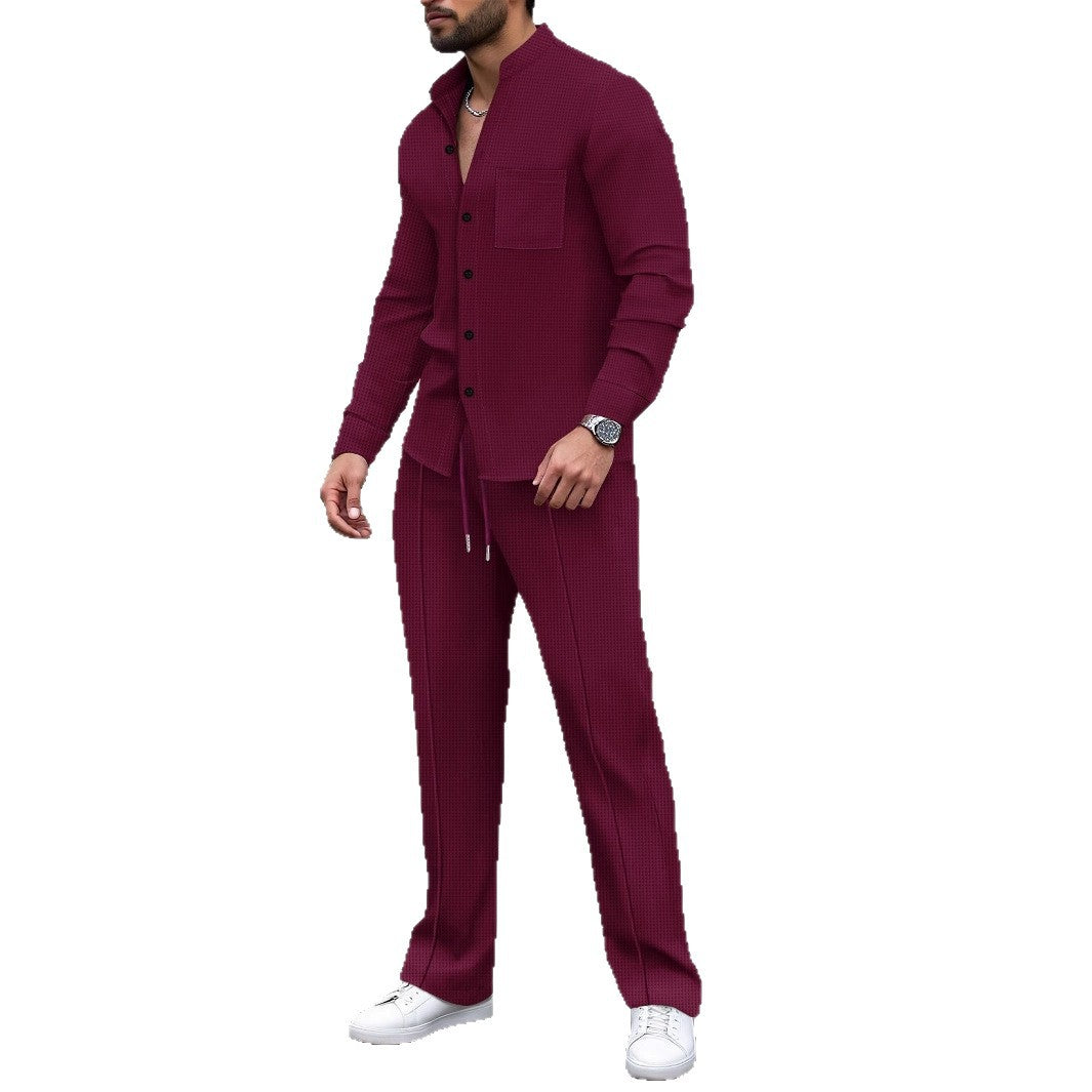 Co-Ord  Men's Casual Cardigan Jumpsuit