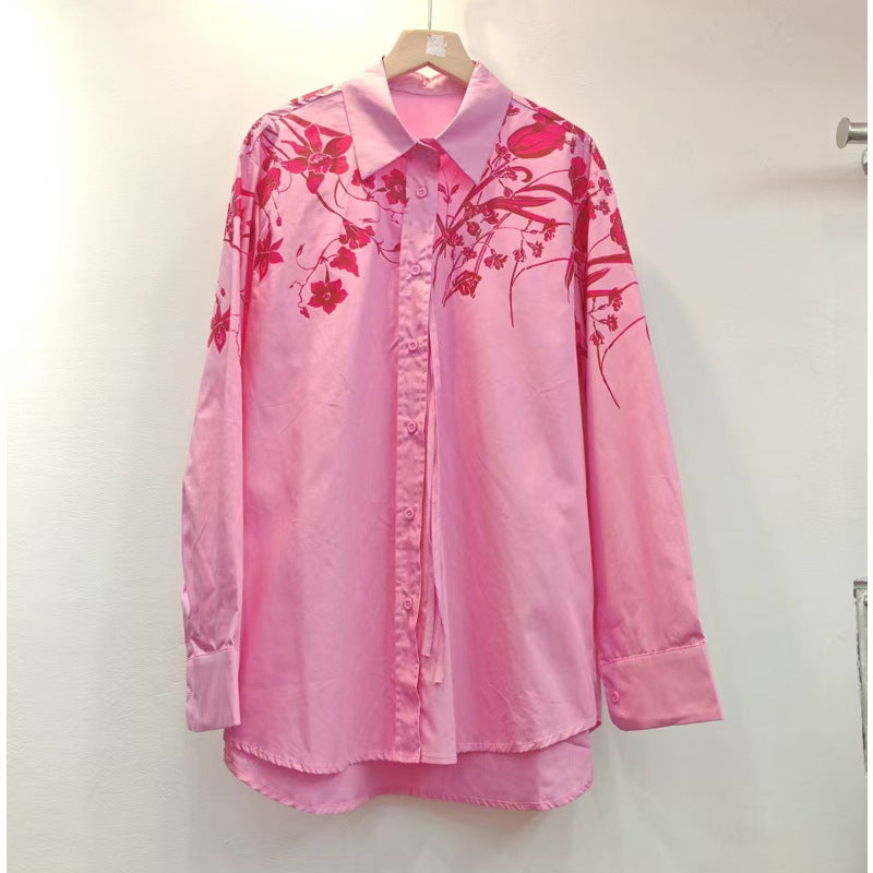 Printed Shoulder Cotton Shirt