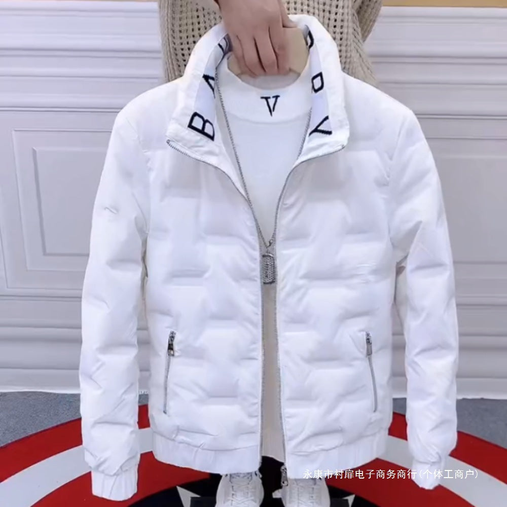 Designer Korean-Style Men's Down Coat  Thickened & Stylish Winter Wear