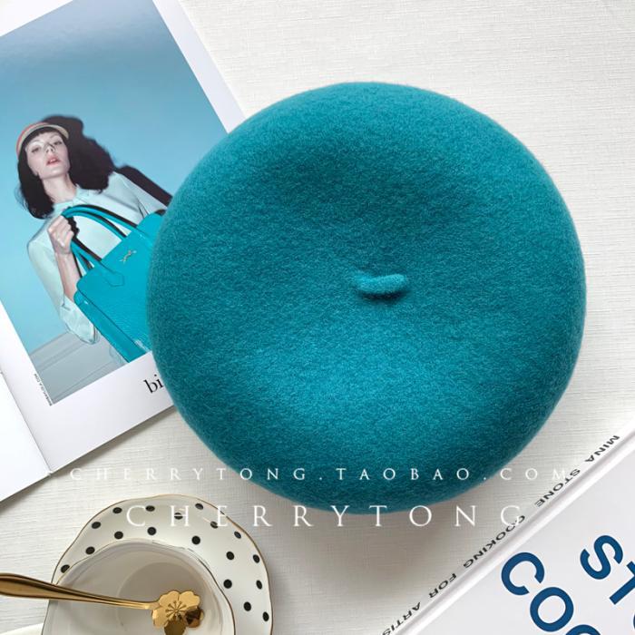 Retro Wool Beret  Cashmere & Wool Women's Hat for Autumn & Winter
