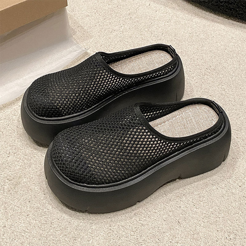 Flatcake Thick-Sole Mary Jane Flip-Flop Mules