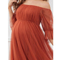 Ethereal Glow One-Shoulder Maternity Gown