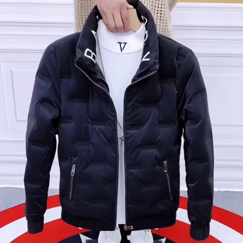 Designer Korean-Style Men's Down Coat  Thickened & Stylish Winter Wear
