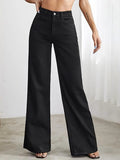 Straight leg classic, versatile loose denim pants