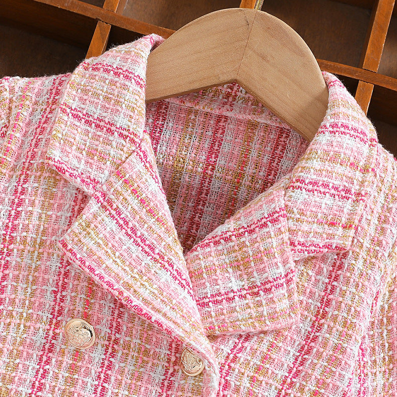 Pink Tweed Two-Piece Set