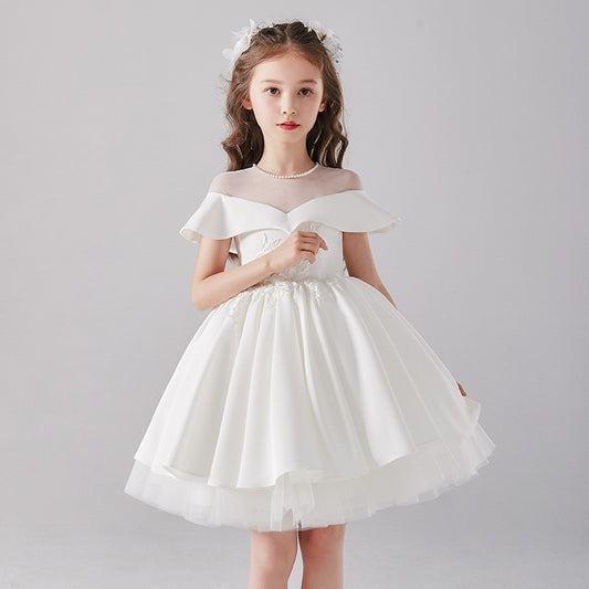 Snow Cloud Ruffle Princess Dress