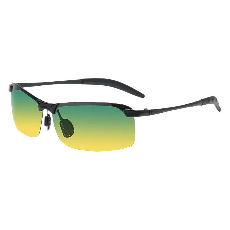 Mens Color-Changing Polarized Sunglasses  Day & Night Driving & Fishing Glasses