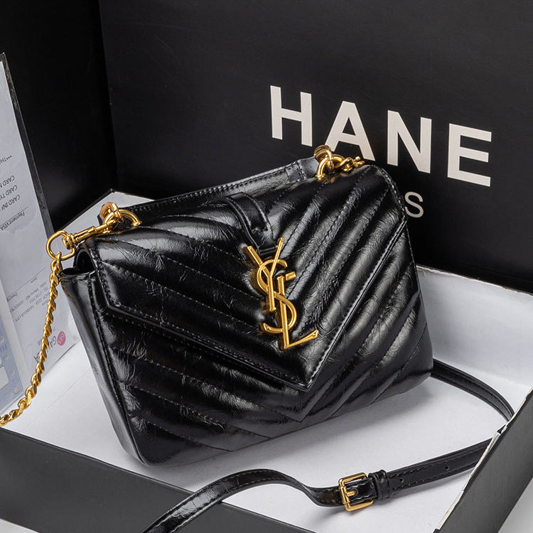 Chevron Flap Hand Bag