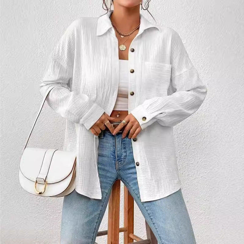 Chic Batwing Sleeve Loose Shirt