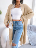 Autumn & Winter Women's Lapel Long Cardigan Sweater Jacket