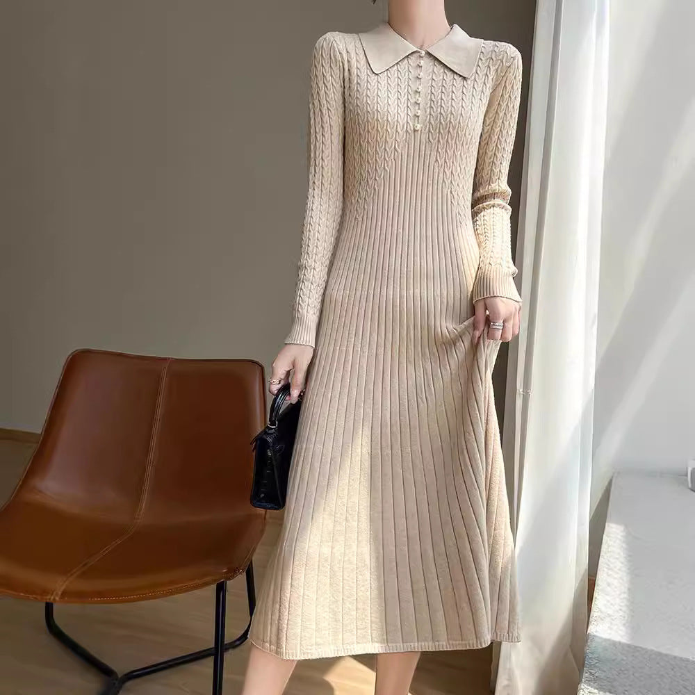 Velvet Polo Neck Maxi Dress