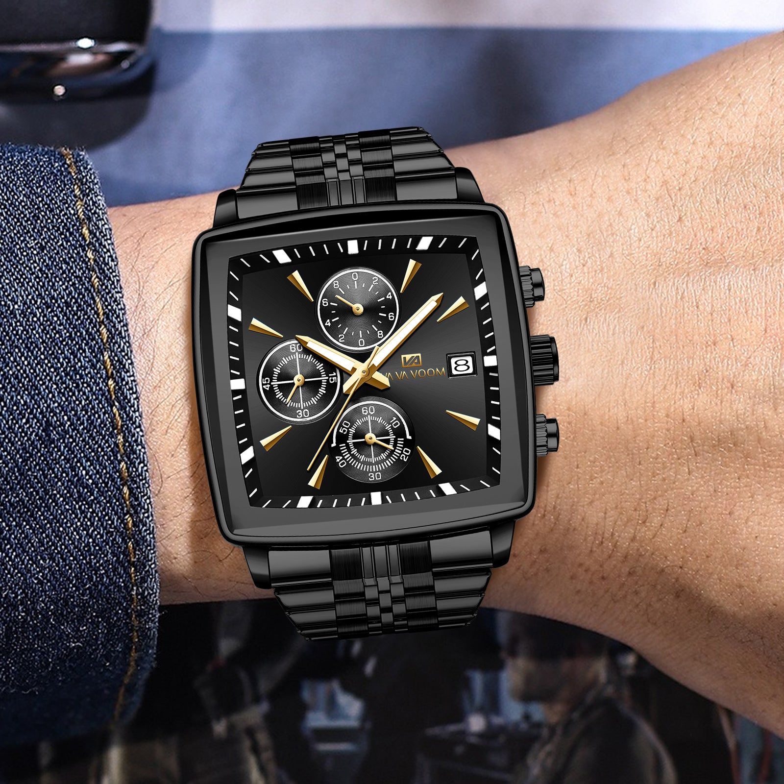 Cross-Border Multifunction Chronograph Men's Watch