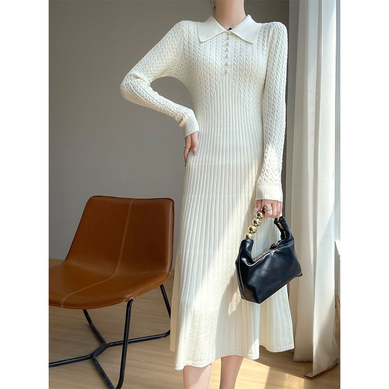 Velvet Polo Neck Maxi Dress