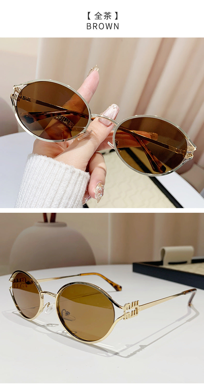 Oval Metal Sunglasses