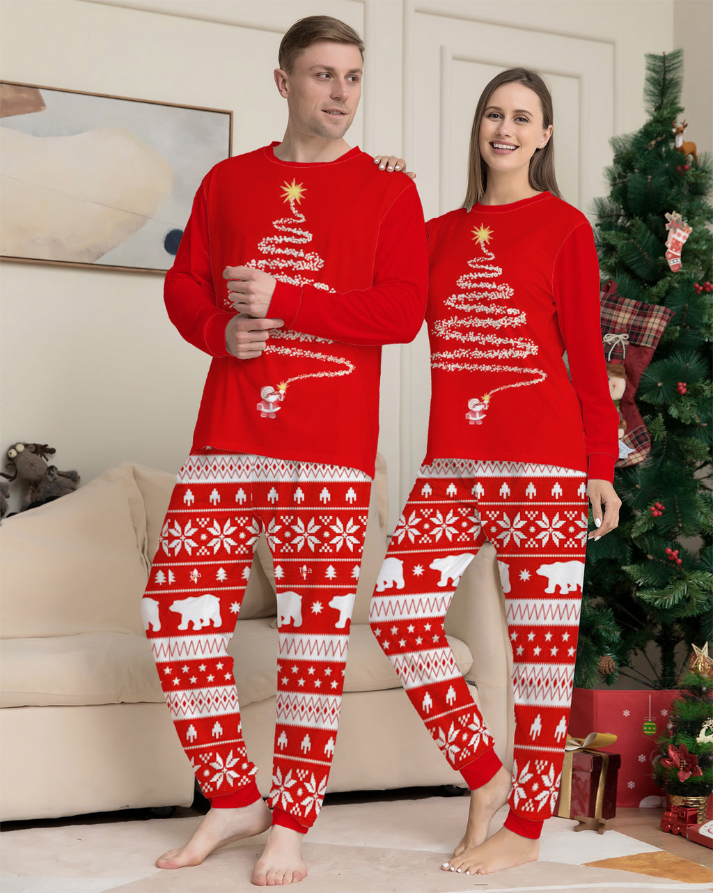 Santa's Family Festive Pajama Set