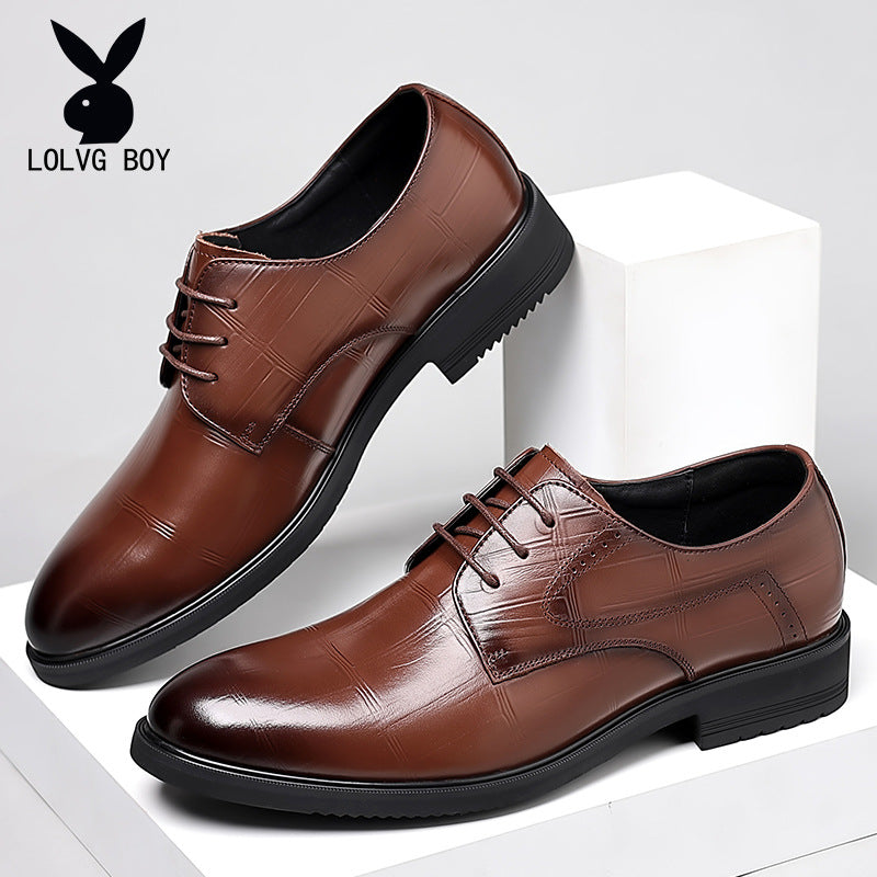 Breathable Soft Sole, Height-Boosting British Style Wedding & Business Shoes