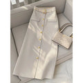 Elegant Beige Maxi Skirt