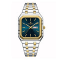 Square Business Quartz Watch - Waterproof Steel Band Luminous