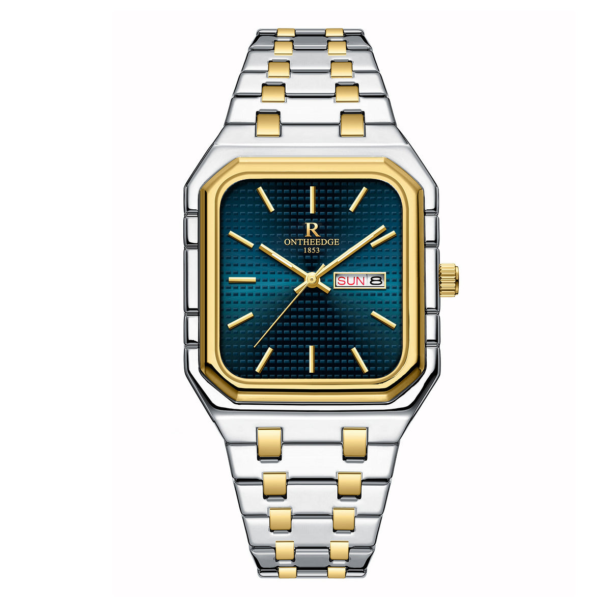 Square Business Quartz Watch - Waterproof Steel Band Luminous