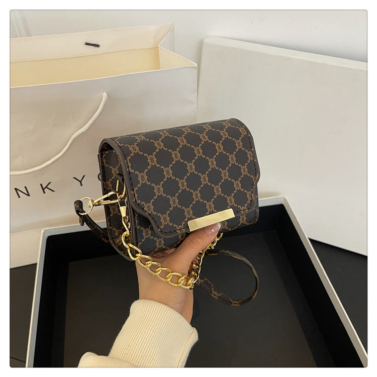 Printed Retro Flower Single Shoulder Crossbody Bag