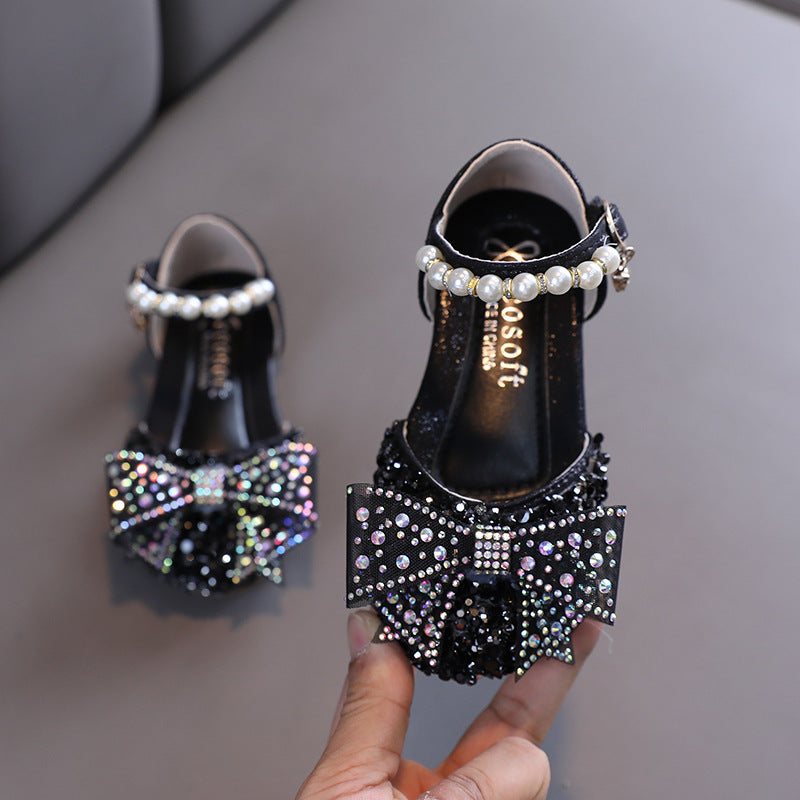 Girls' Korean Style Princess Flats – Casual & Performance Leather Shoes 2026