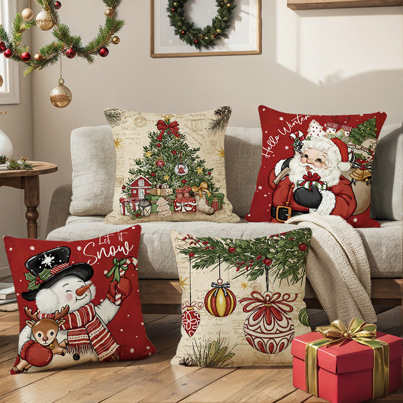 Santa Magic Linen Pillowcase