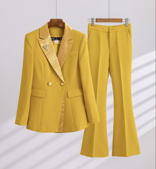 Womens 2-Piece Formal Trouser Suit Set
