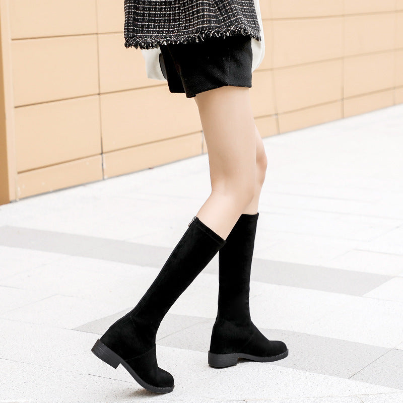 Autumn/Winter Height-Increasing Zipper Boots for Petite Women