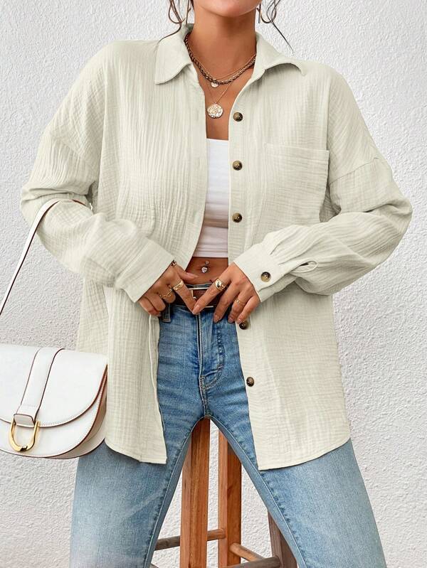 Chic Batwing Sleeve Loose Shirt