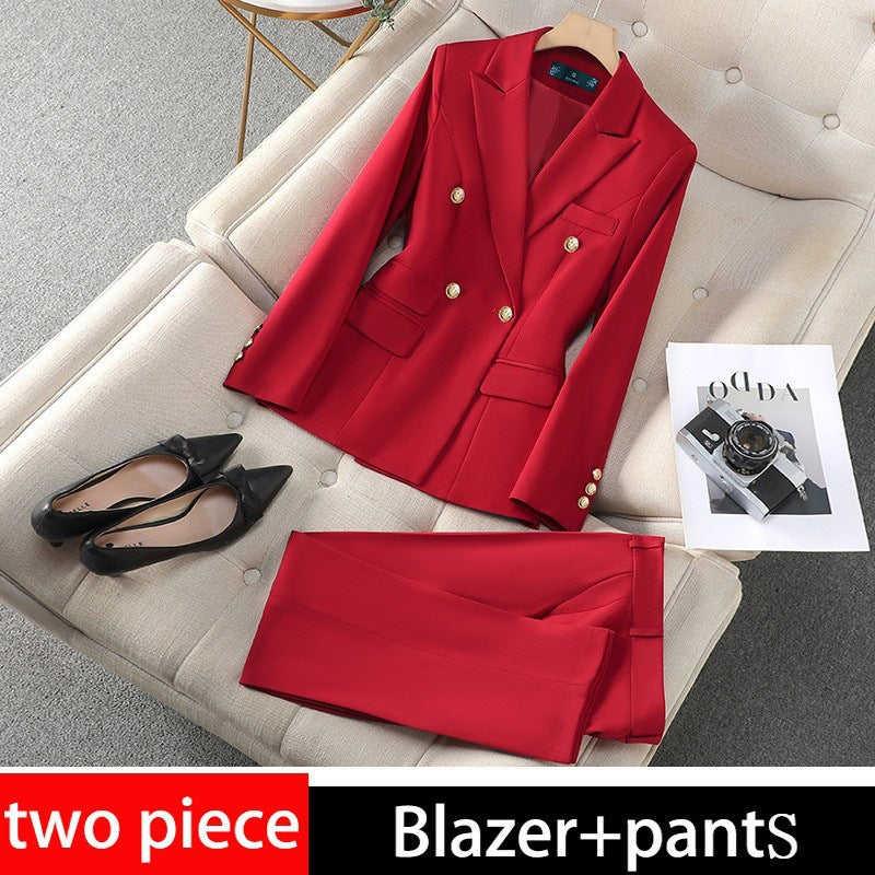Womens 2-Piece Formal Trouser Suit Set