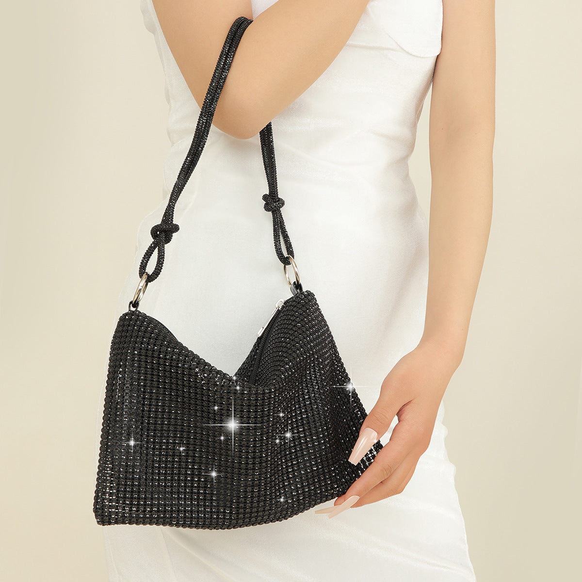 Crescent Sparkle Dinner Shoulder Bag