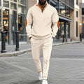 Men's Half-Zip Waffle Sweatshirt Set (On Hand)