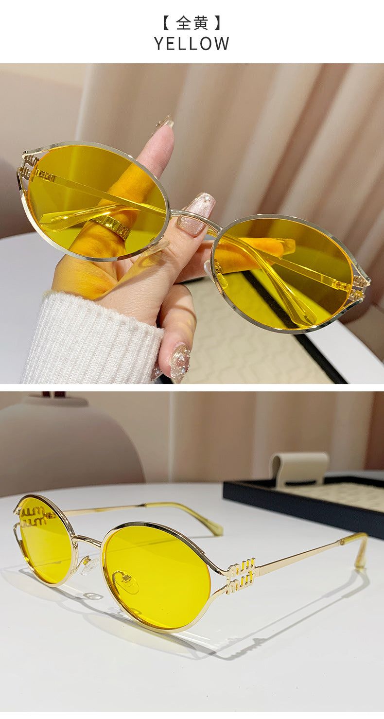 Oval Metal Sunglasses