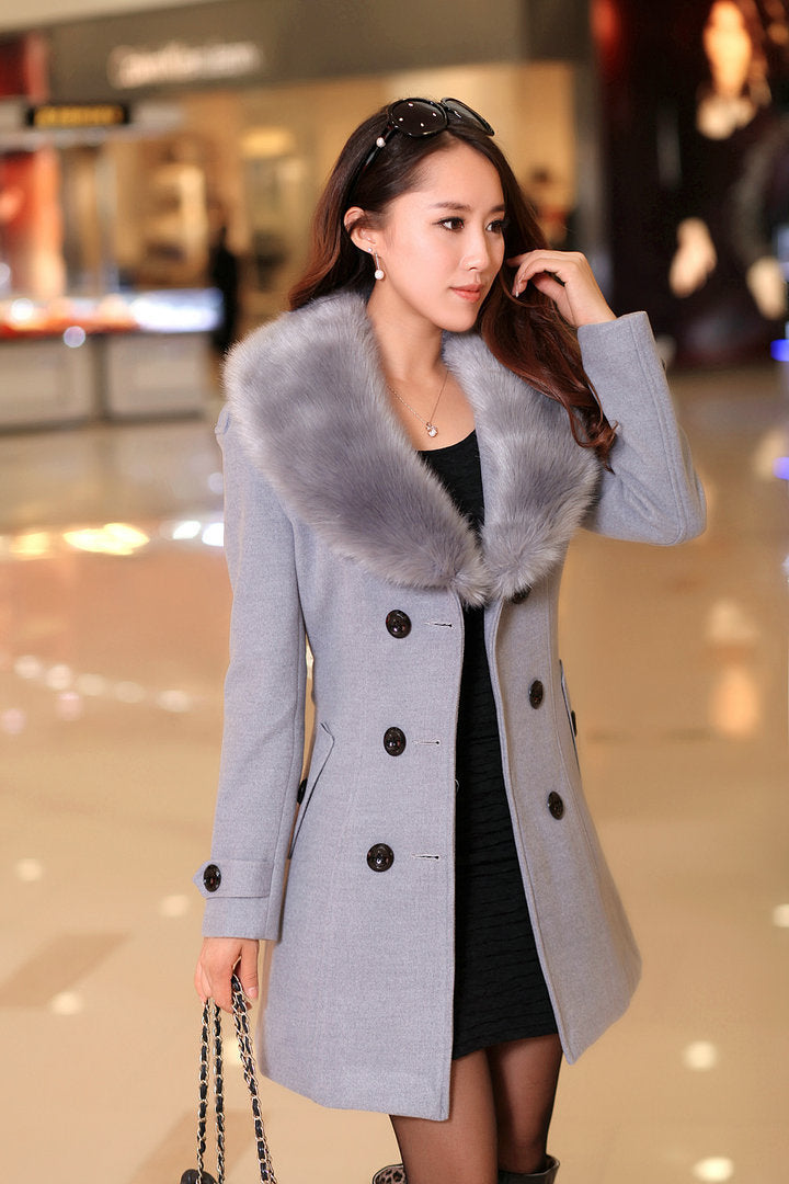 Women's coat mid-length multi-colored