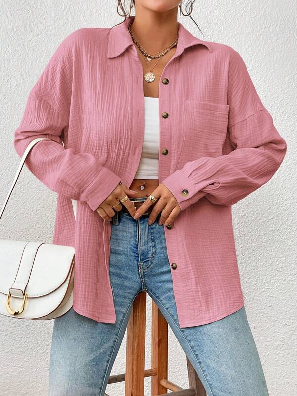 Chic Batwing Sleeve Loose Shirt
