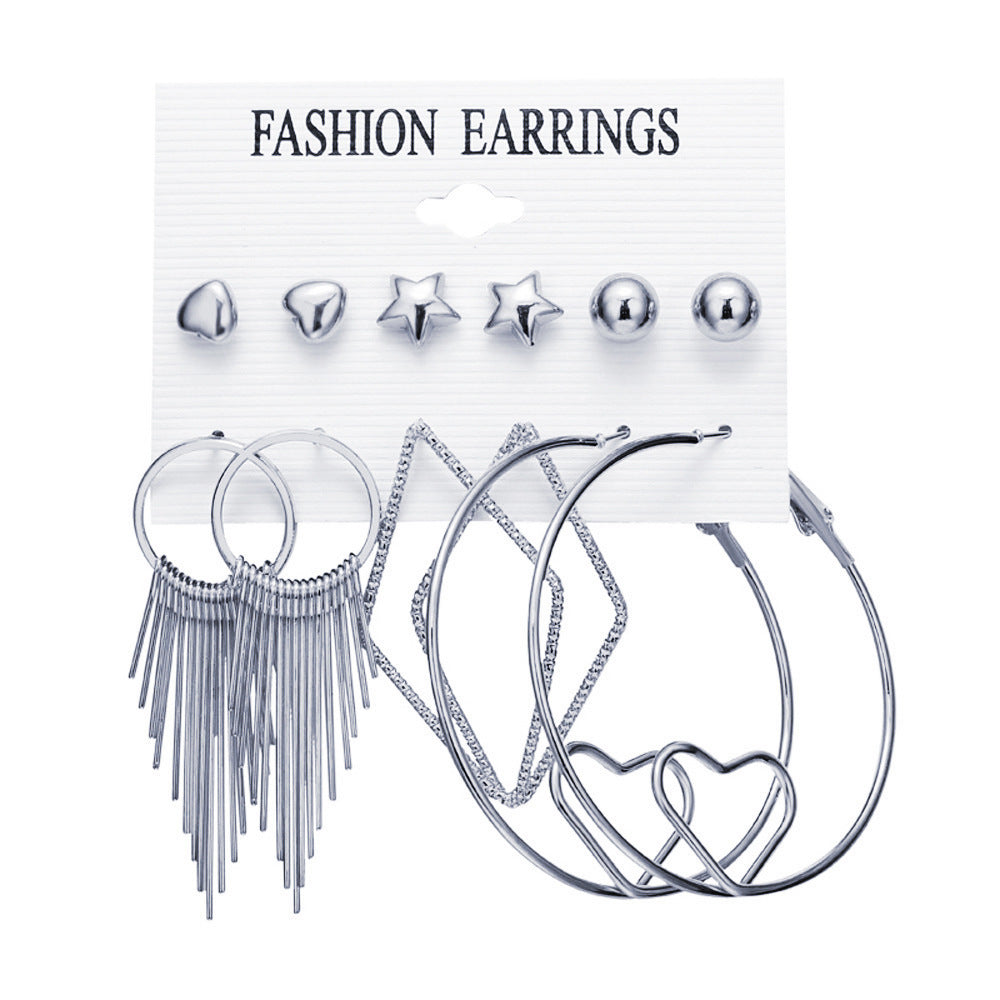 Pearl earring set with diamonds