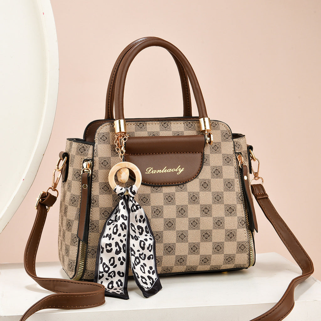 Retro Texture Silk Scarf Shoulder Bag