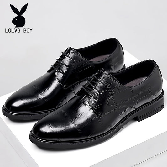 Breathable Soft Sole, Height-Boosting British Style Wedding & Business Shoes