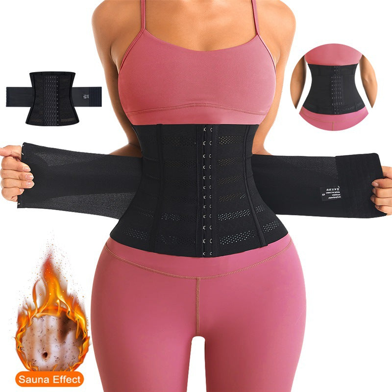 Breathable Waist Training Tights with Mesh Straps