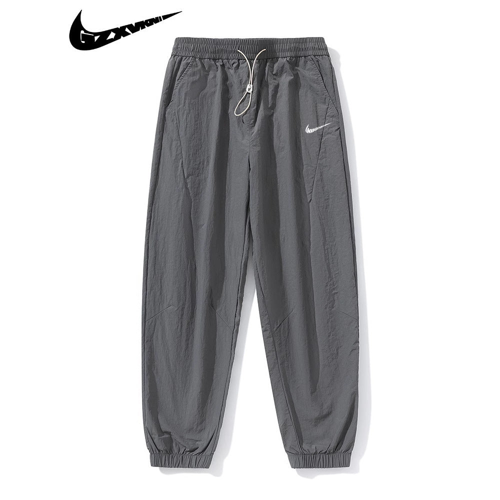 Summer Men's Ice Silk Thin Sweatpants