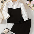 Preppy Striped Shirt & Skirt Set