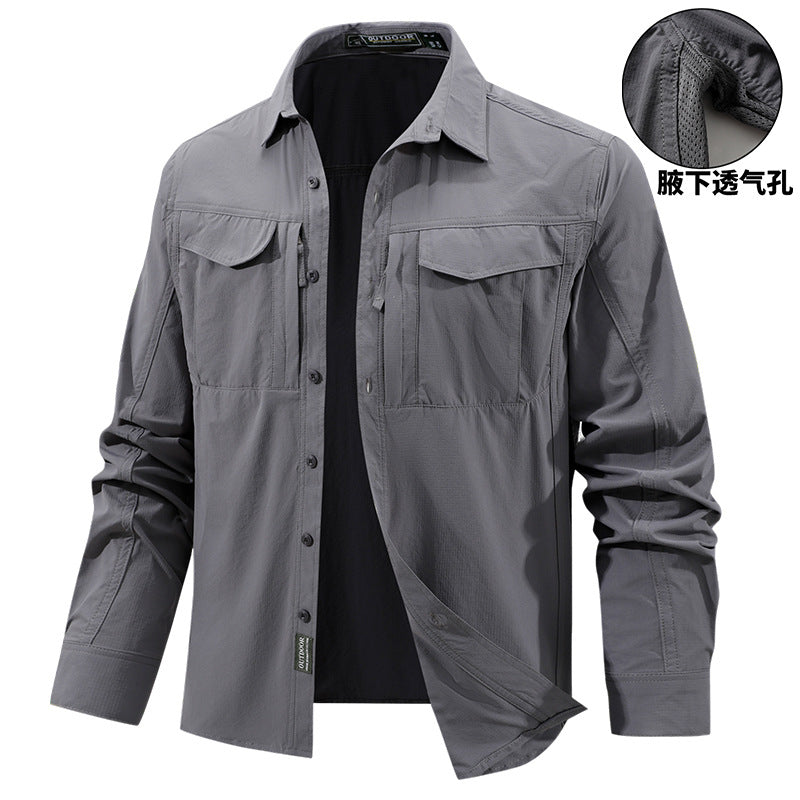 Quick-Dry Stretch Tactical Long-Sleeve Shirt