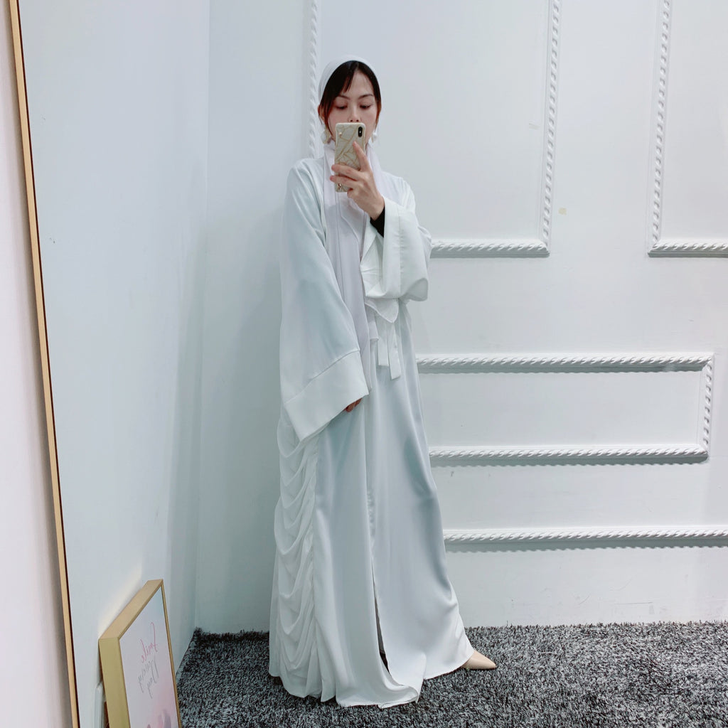 Solid Color Flowing Tie Long Dress