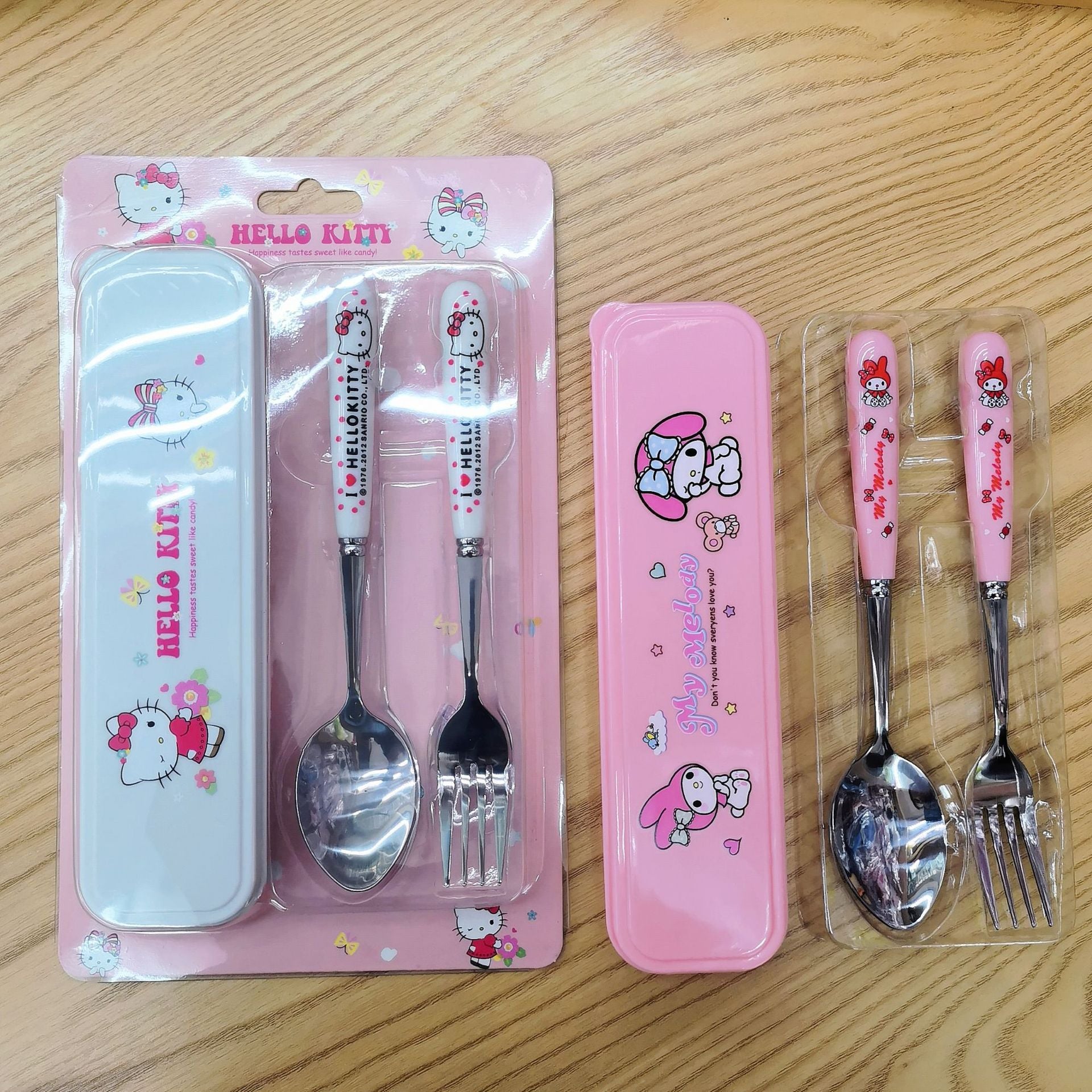 Little Bites Travel Cutlery Stainless Steel Fork, Spoon Two-Piece Set