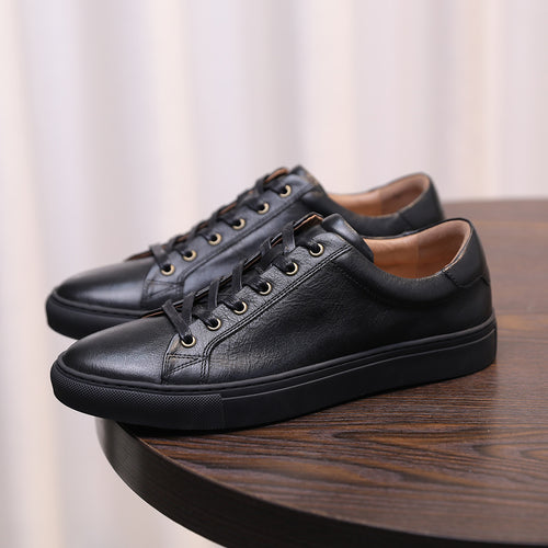 British Style White Leather Sneakers