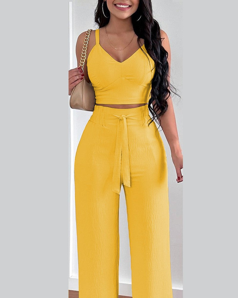 New Fashion Suspender Two-Piece Suit Women's Clothing