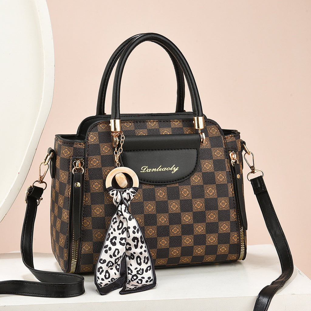 Retro Texture Silk Scarf Shoulder Bag