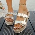 Retro Platform Heel Slippers for Women